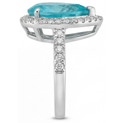 Bespoke Halo Engagement Ring 5.50 ct – profile view