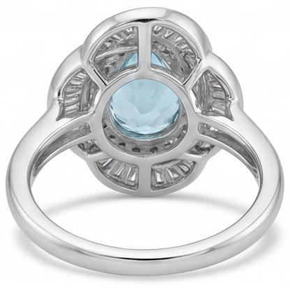 Handcrafted Halo Engagement Ring 7.5 ct – angle view