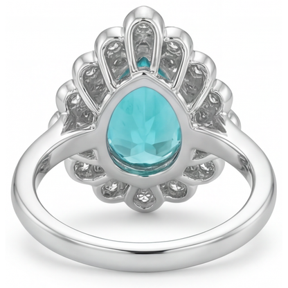 Exquisite Halo Ring 5 ct – angle view