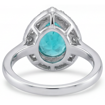 Luxury Halo Ring 5 ct – profile view