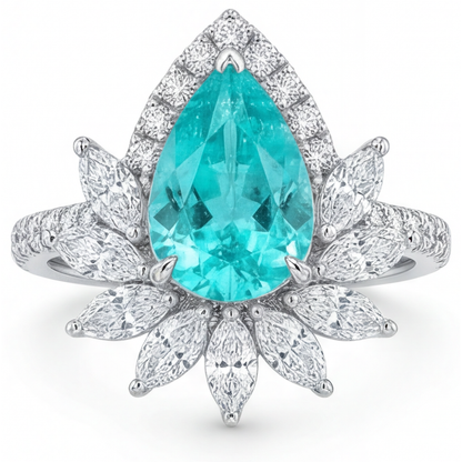 Handcrafted Halo Setting Ring 5 ct – main view