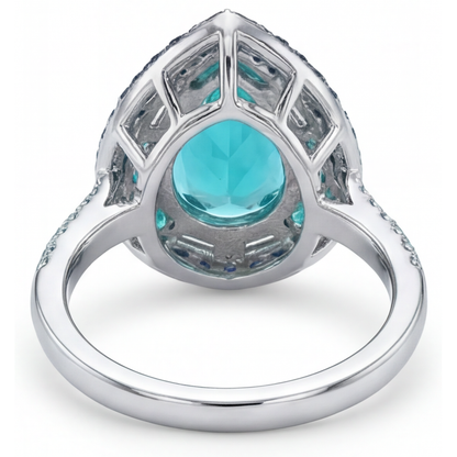 Dazzling Colored Stone Ring 9 ct – profile view