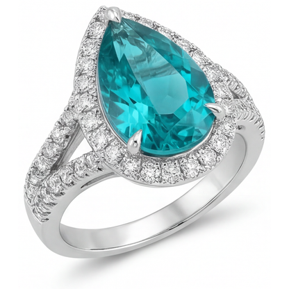 Custom Halo Setting Ring 5.50 ct – angle view
