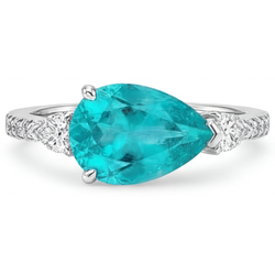 1.75 ct Paraiba Tourmaline Precious Stone Ring in 14K White Gold