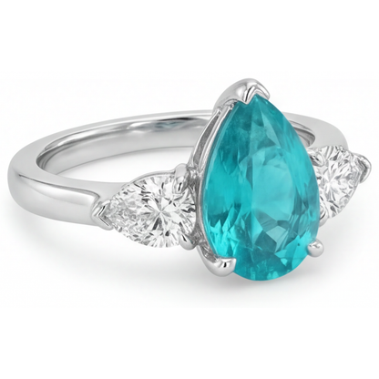 Artisan Three Stone Ring 2 ct – side view