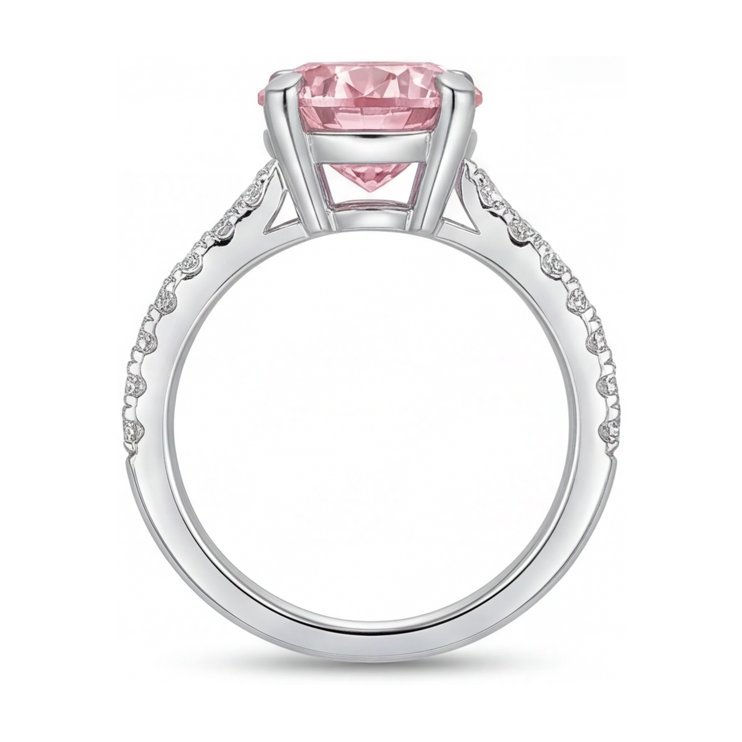 Pink Diamond Anniversary Ring 1.66 Carat Round