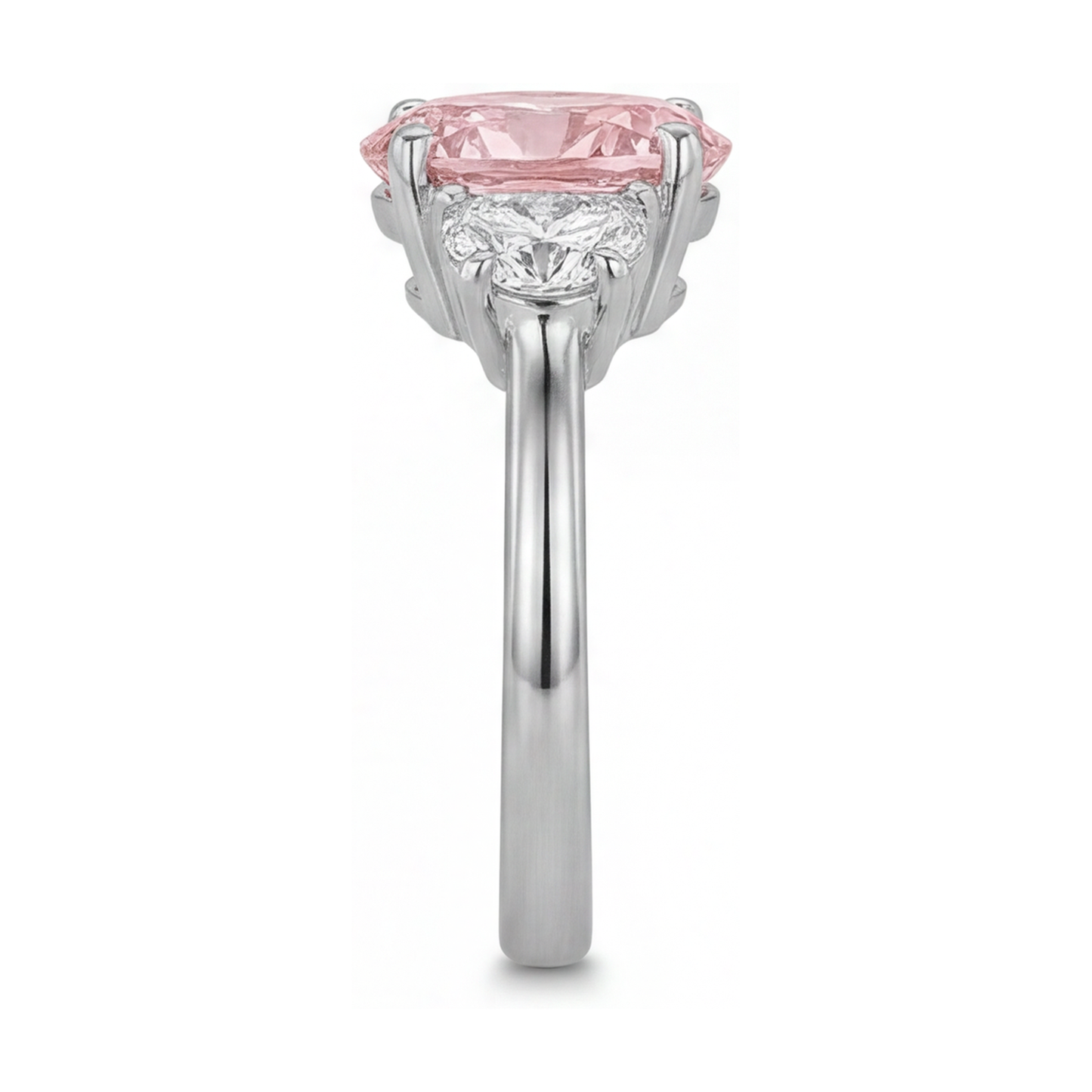Pink Diamond Engagement Ring 2.7 Carat Oval
