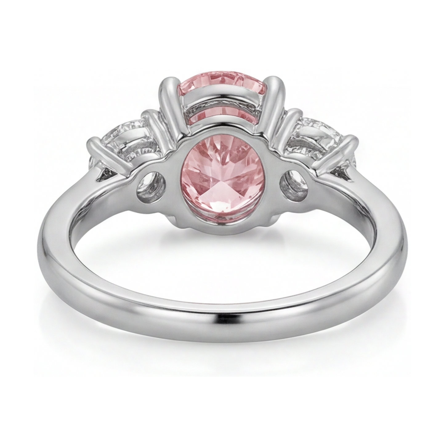 Pink Diamond Engagement Ring 2.7 Carat Oval