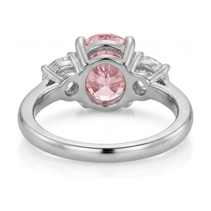 Pink Diamond Engagement Ring 2.7 Carat Oval