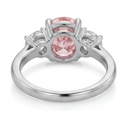 Pink Diamond Engagement Ring 2.7 Carat Oval