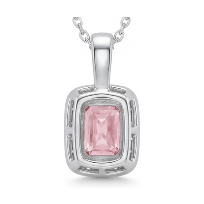 Pink Diamond Necklace 1.22 Carat Radiant