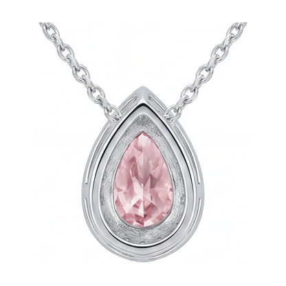 Pink Diamond Necklace 1.9 Carat Pear