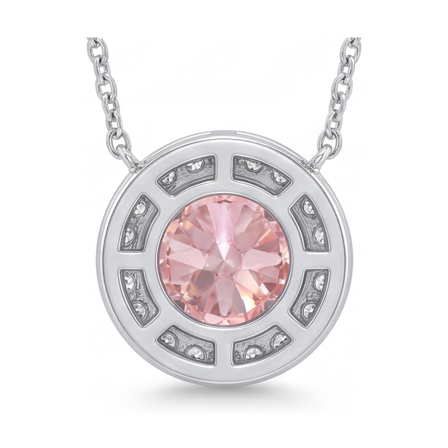 Pink Diamond Necklace 2.4 Carat Round