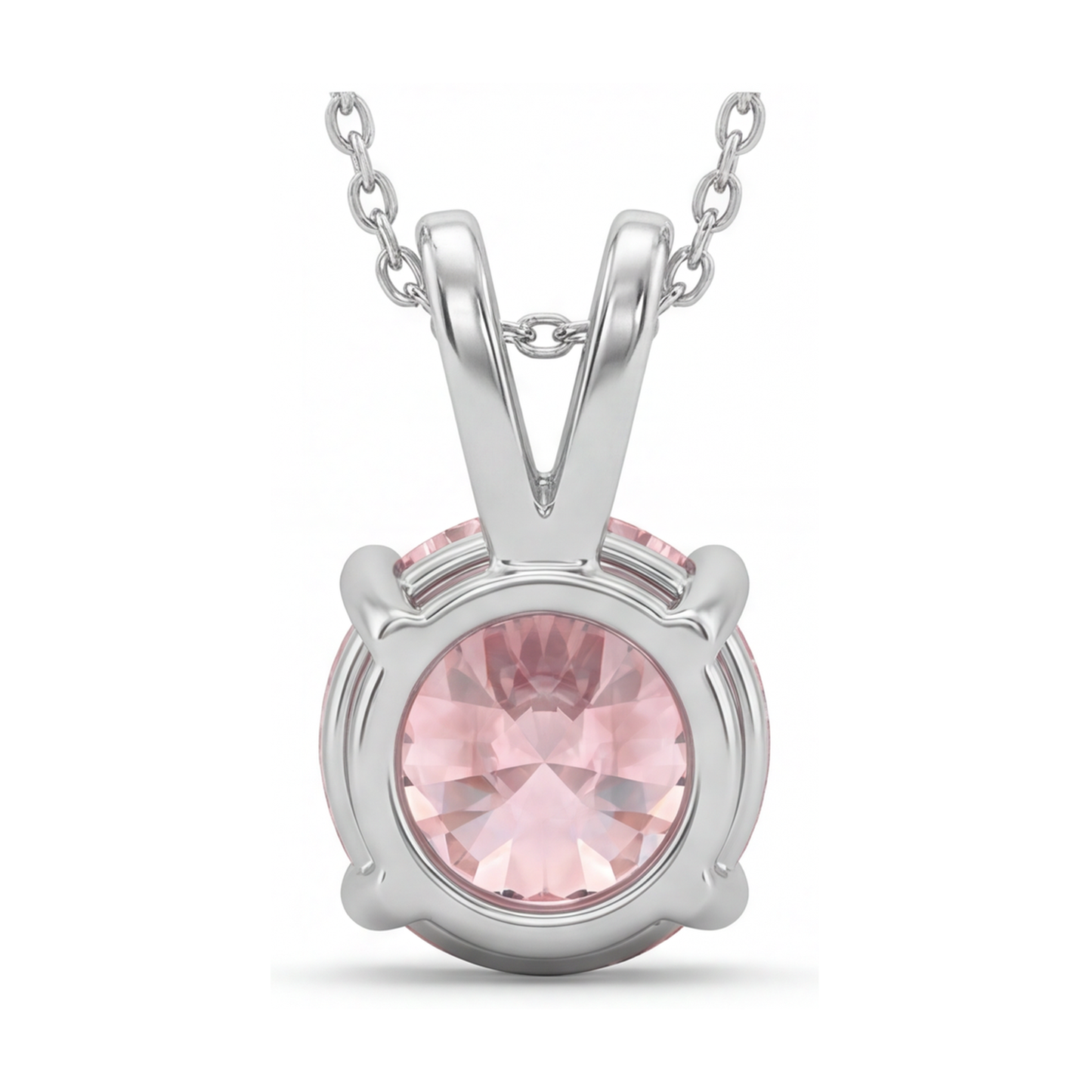Pink Diamond Necklace 3.5 Carat Round