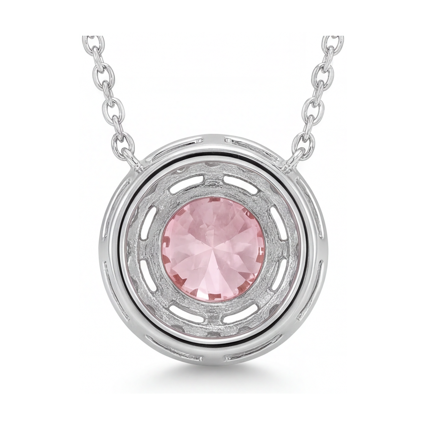 Pink Diamond Necklace 3 Carat Round