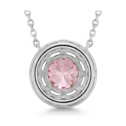 Pink Diamond Necklace 3 Carat Round