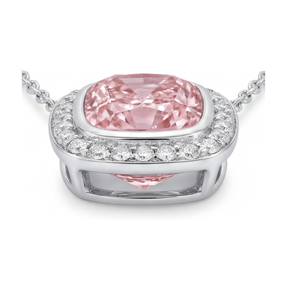 Pink Diamond Pendant 4.6 Carat Cushion