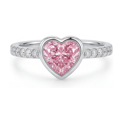 Pink Diamond Ring 2.35 Carat Heart