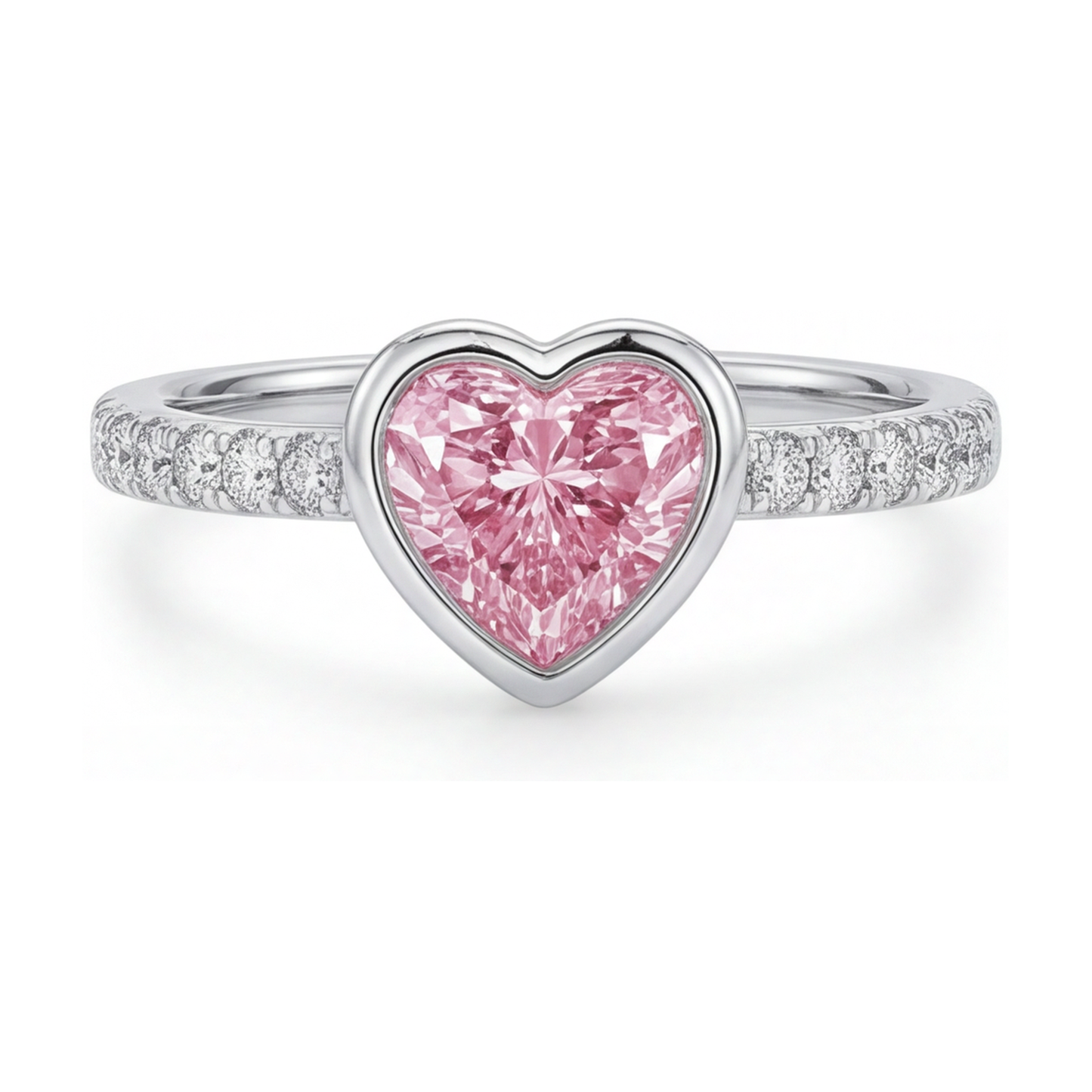 Pink Diamond Ring 2.35 Carat Heart