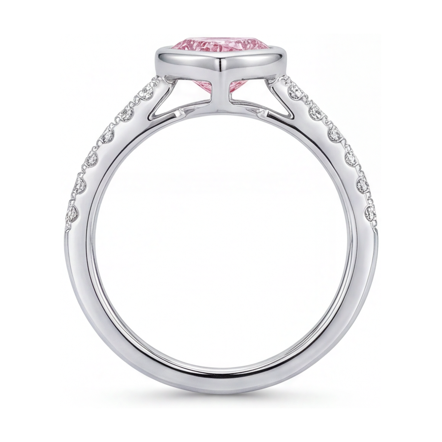 Pink Diamond Ring 2.35 Carat Heart