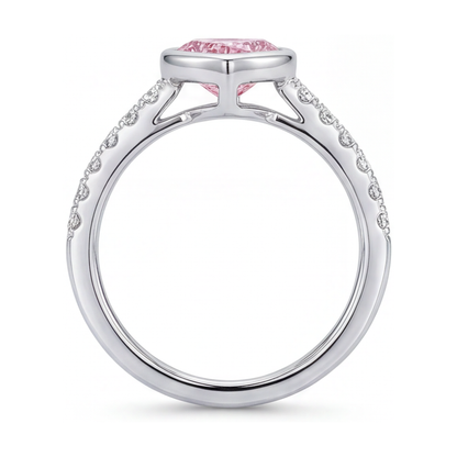 Pink Diamond Ring 2.35 Carat Heart