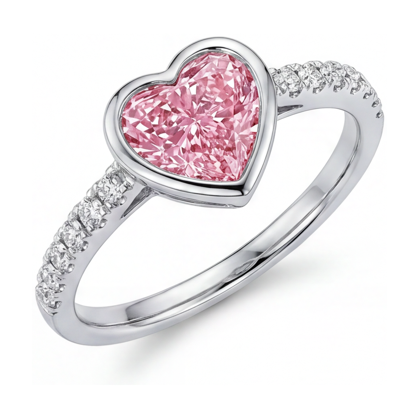 Pink Diamond Ring 2.35 Carat Heart