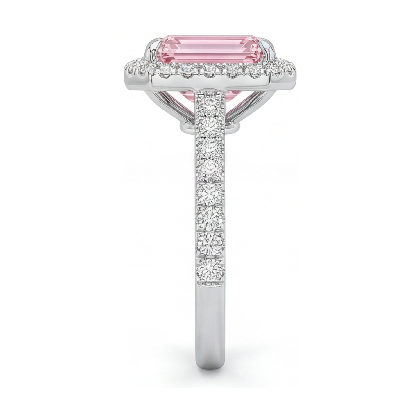 Pink Diamond Ring 2.5 Carat Emerald