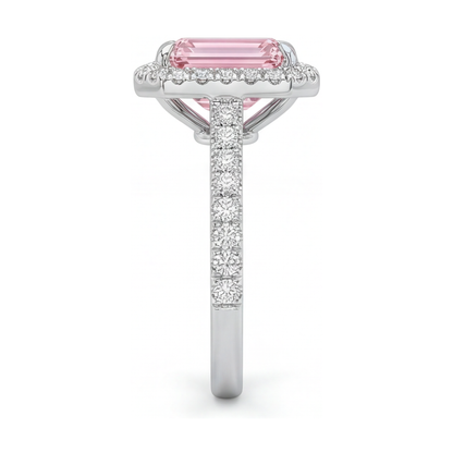 Pink Diamond Ring 2.5 Carat Emerald