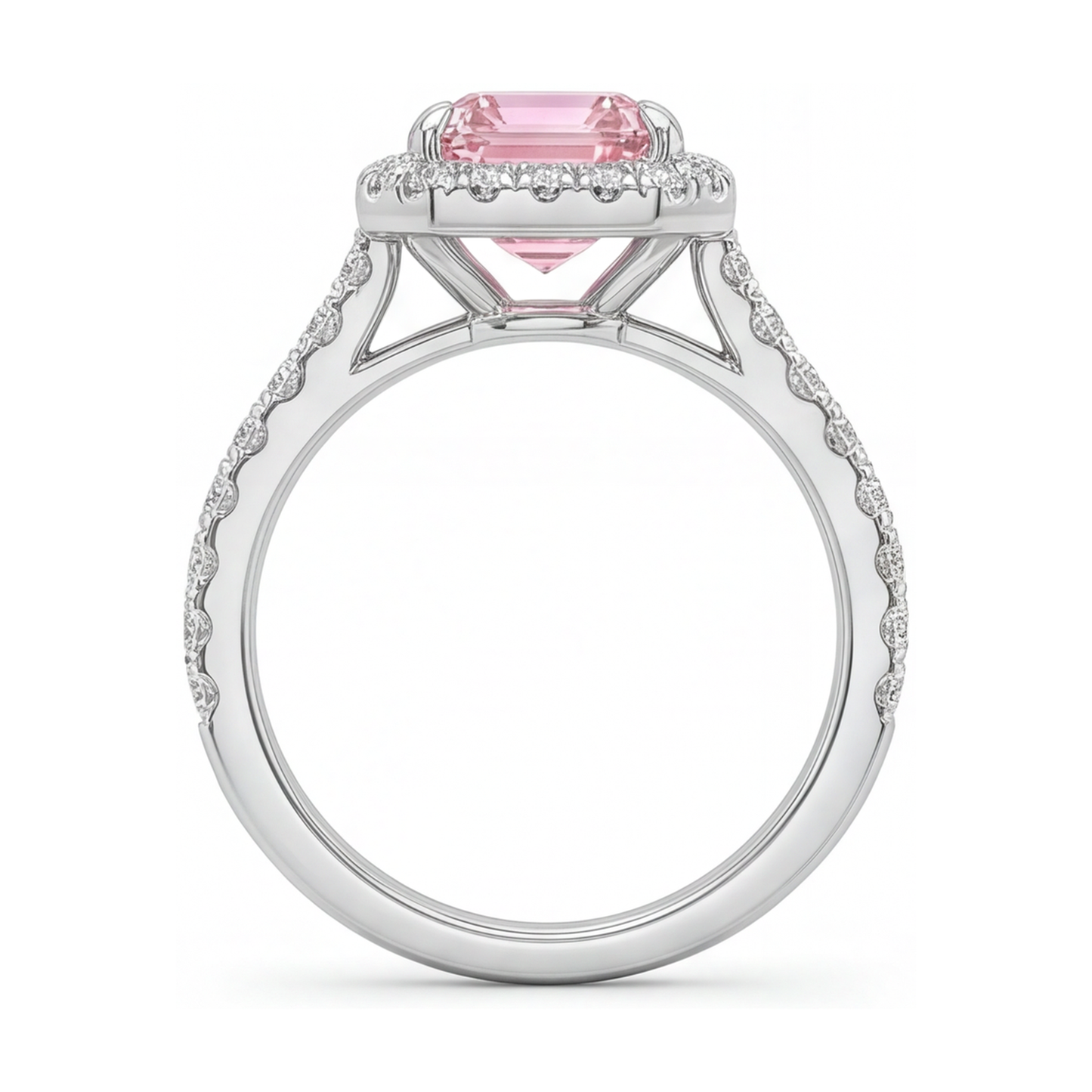Pink Diamond Ring 2.5 Carat Emerald