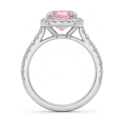 Pink Diamond Ring 2.5 Carat Emerald