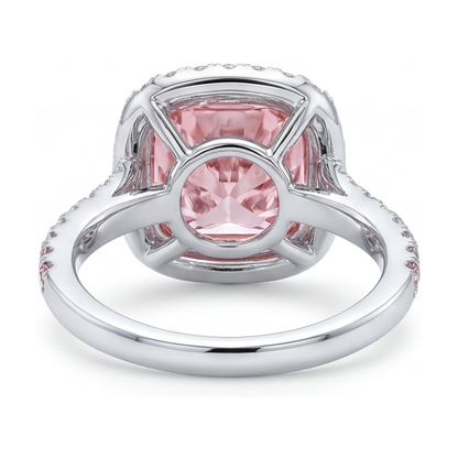 Pink Diamond Ring 4.5 Carat Cushion