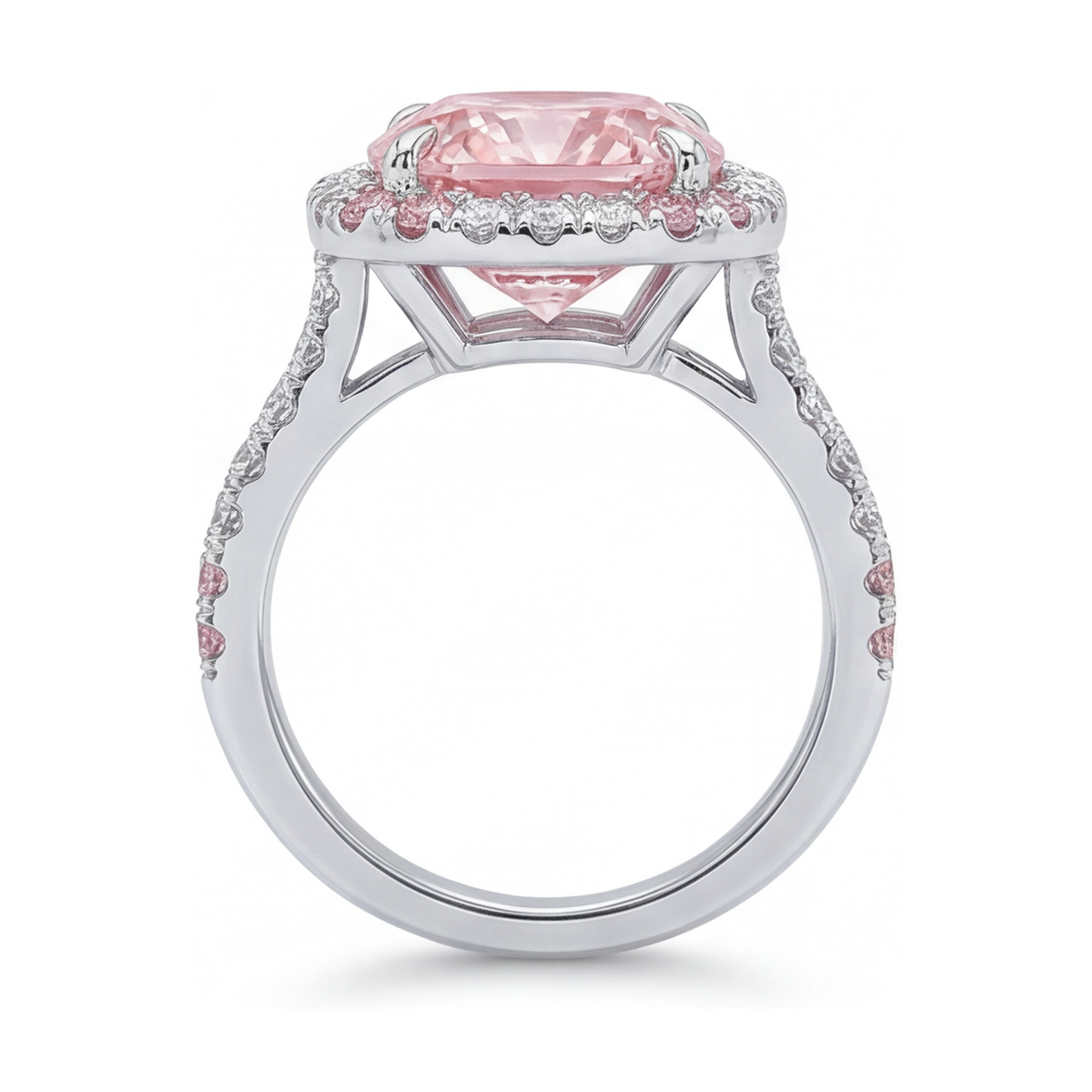 Pink Diamond Ring 4.5 Carat Cushion