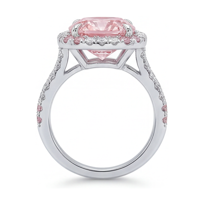 Pink Diamond Ring 4.5 Carat Cushion