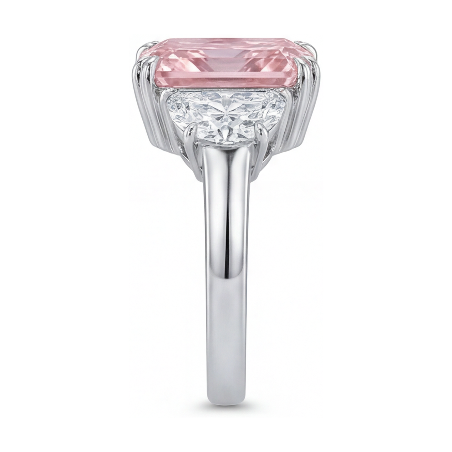 Pink Diamond Ring 4.5 Carat Radiant