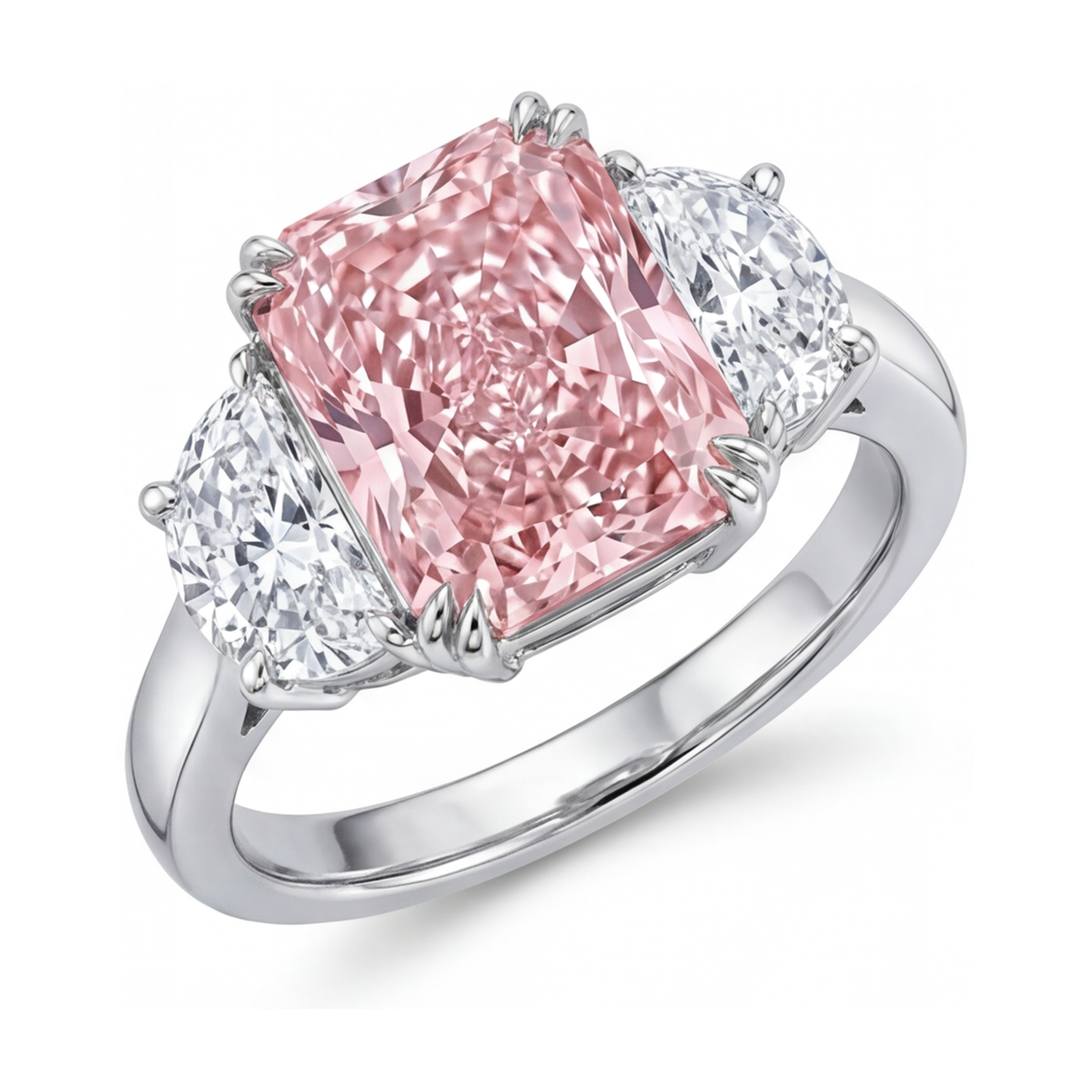 Pink Diamond Ring 4.5 Carat Radiant