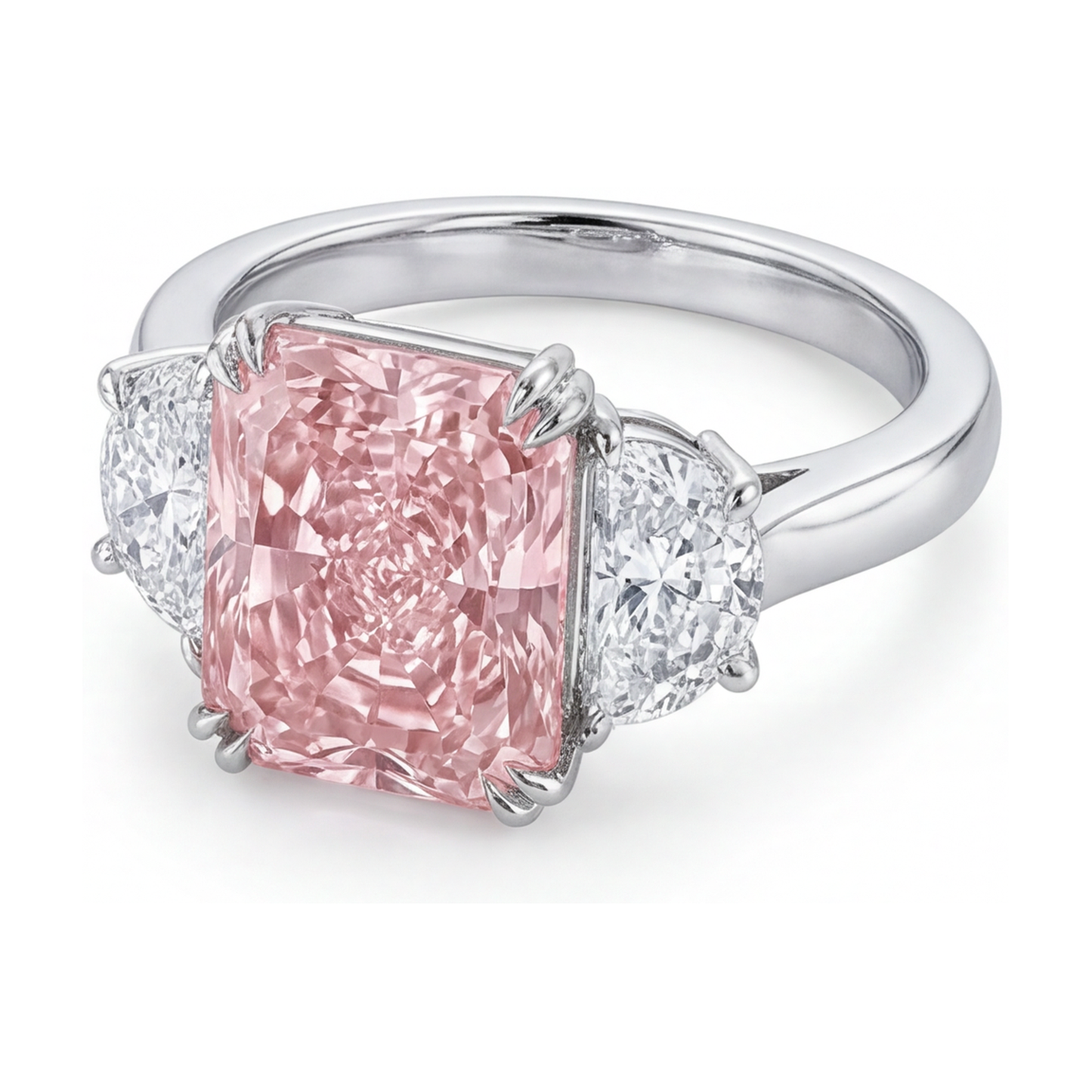 Pink Diamond Ring 4.5 Carat Radiant