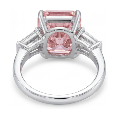Pink Diamond Ring 4.7 Carat Radiant