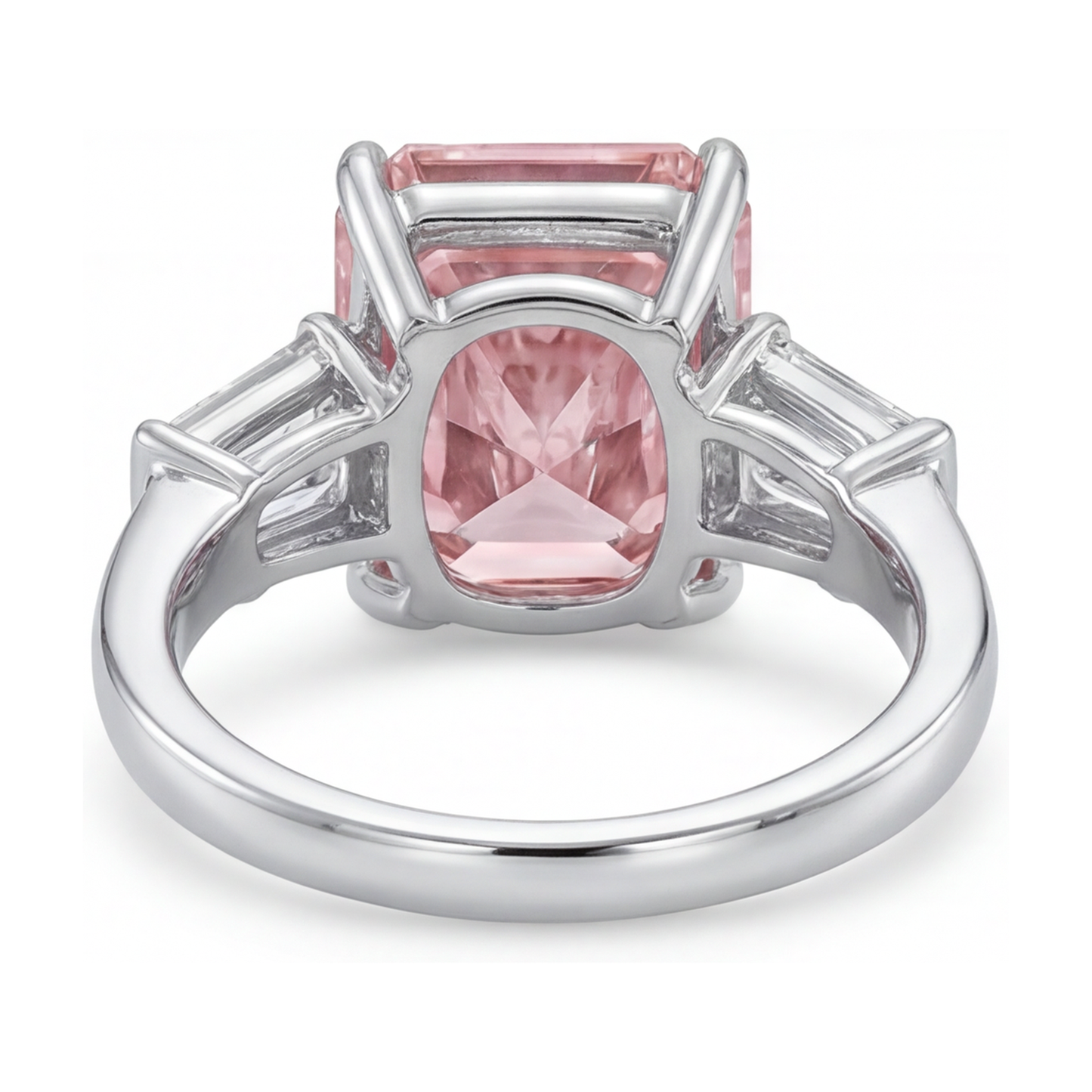 Pink Diamond Ring 4.7 Carat Radiant