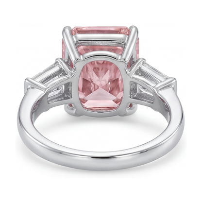 Pink Diamond Ring 4.7 Carat Radiant