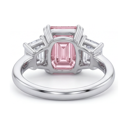Pink Diamond Ring 4 Carat Emerald