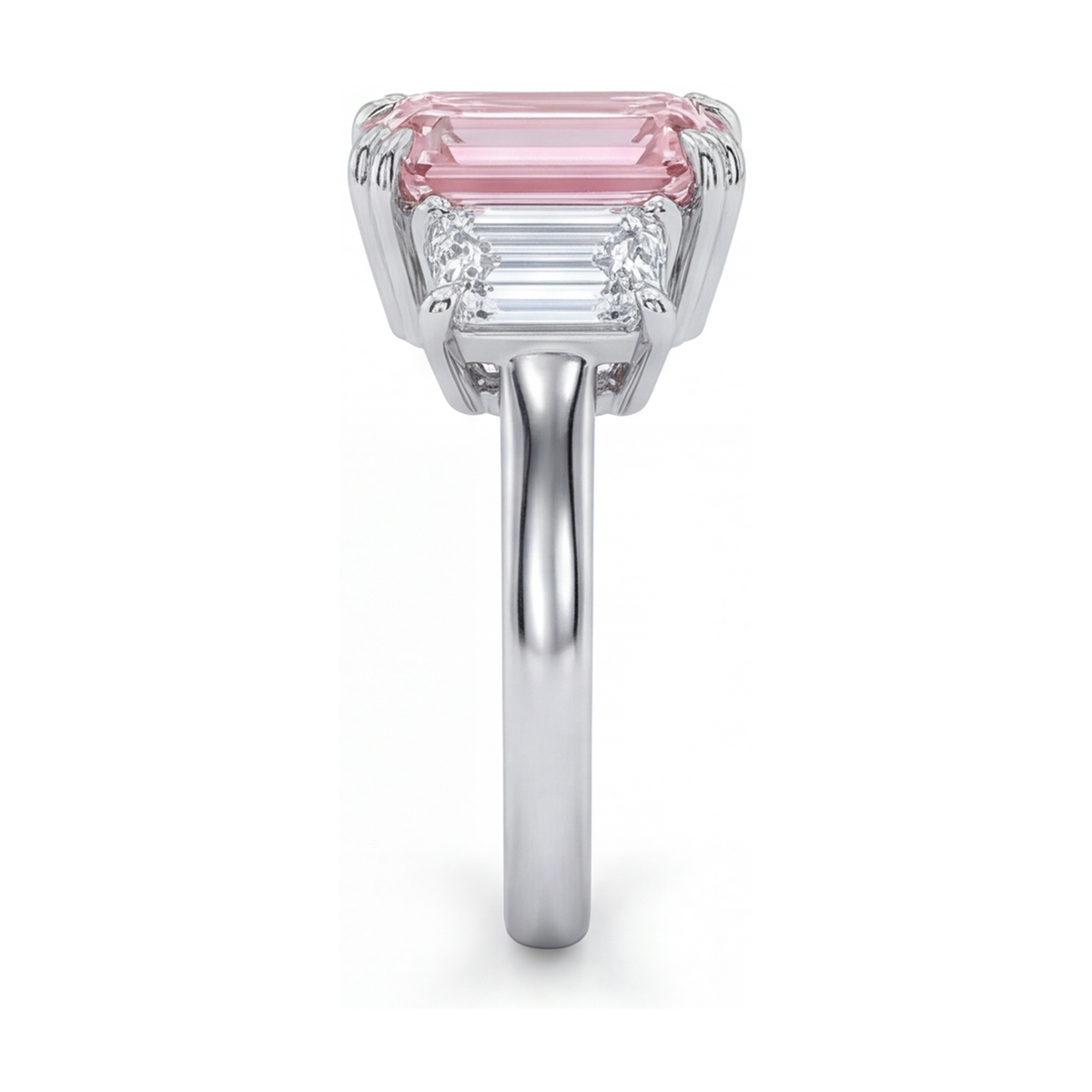 Pink Diamond Ring 4 Carat Emerald