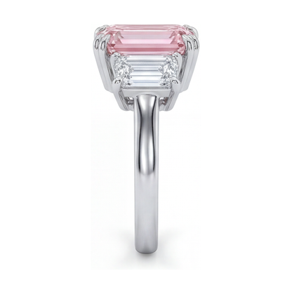 Pink Diamond Ring 4 Carat Emerald