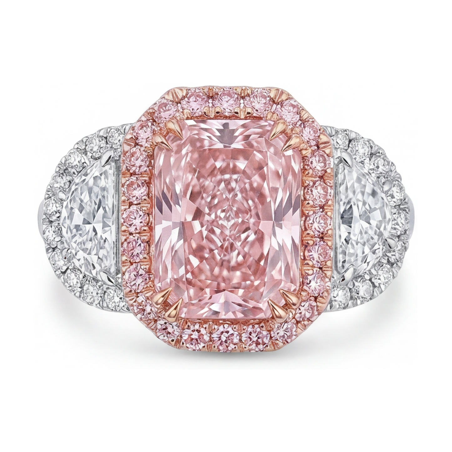 Pink Diamond Ring 5.1 Carat Radiant