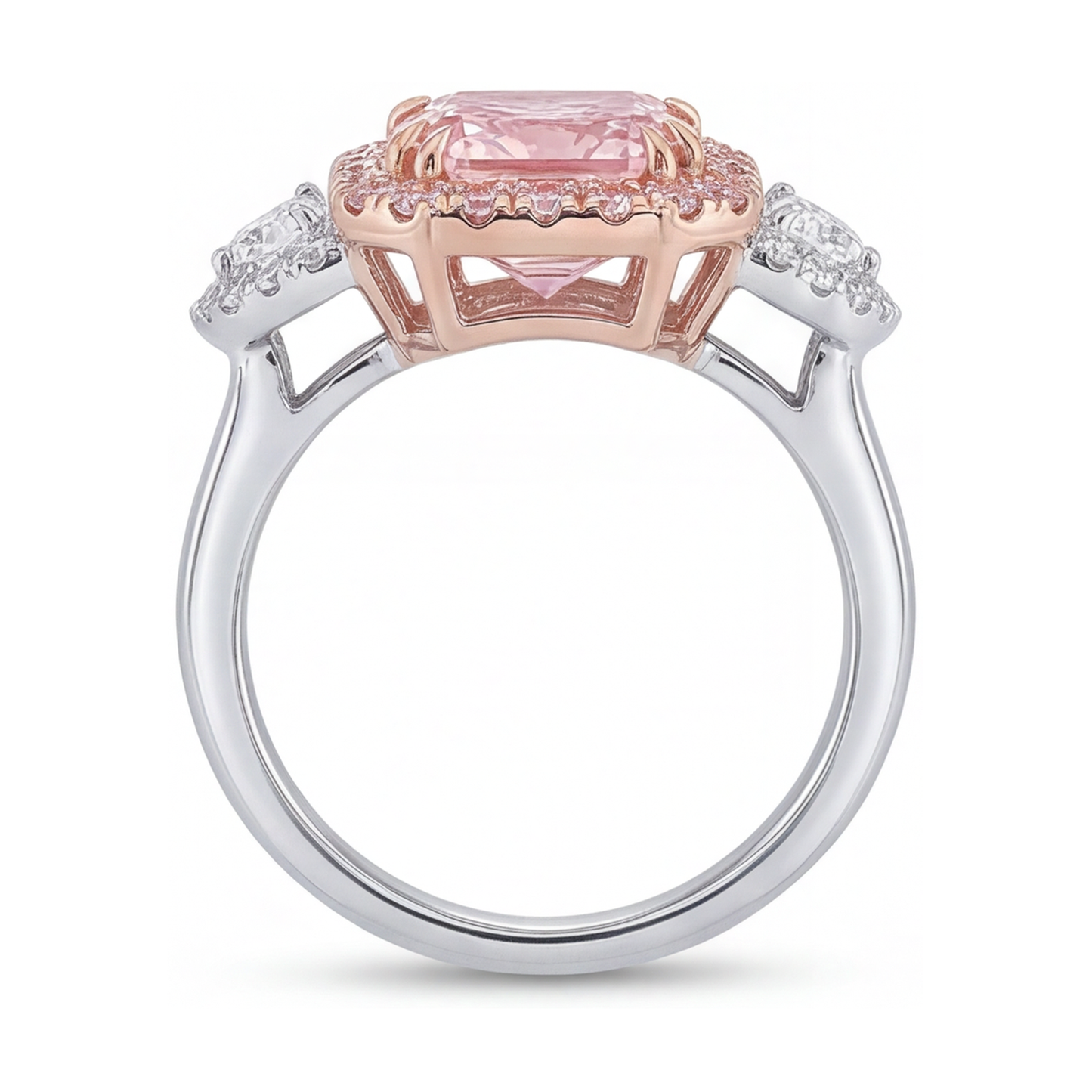Pink Diamond Ring 5.1 Carat Radiant