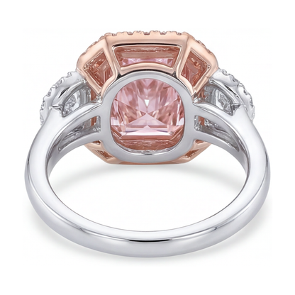 Pink Diamond Ring 5.1 Carat Radiant
