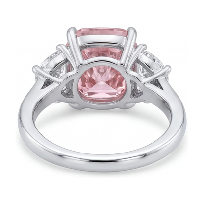 Pink Diamond Ring 5.2 Carat Cushion