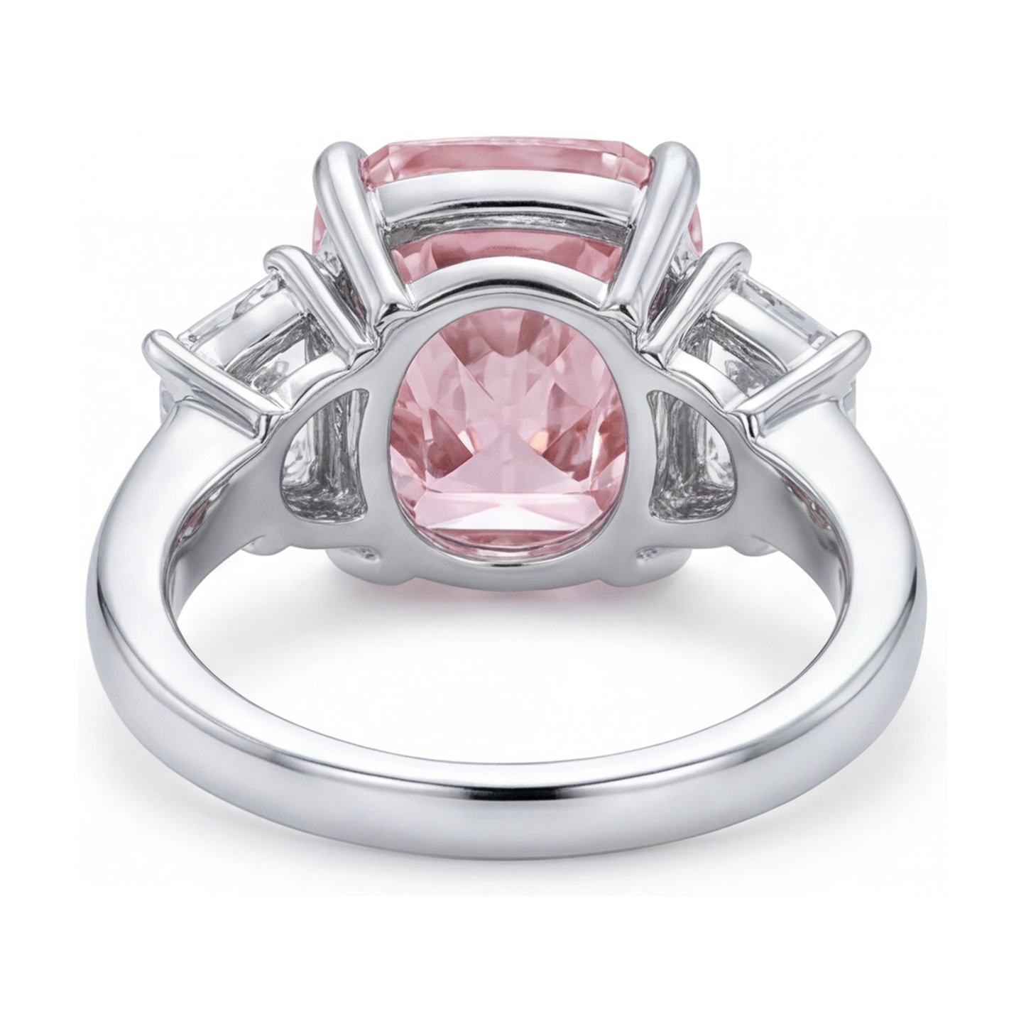 Pink Diamond Wedding Ring 5.1 Carat Cushion