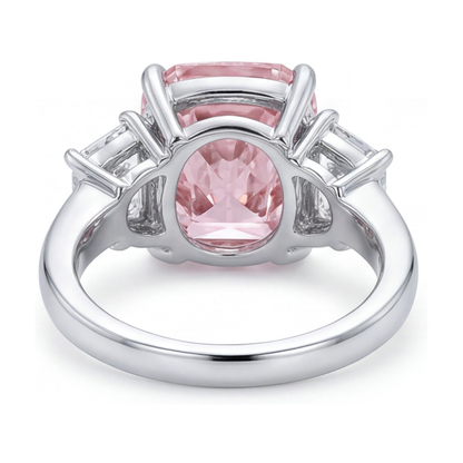 Pink Diamond Wedding Ring 5.1 Carat Cushion