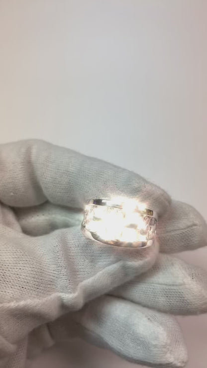 Marquise & Princess Cut Diamond Engagement Mens Band Ring White Gold 10K 5 Ct