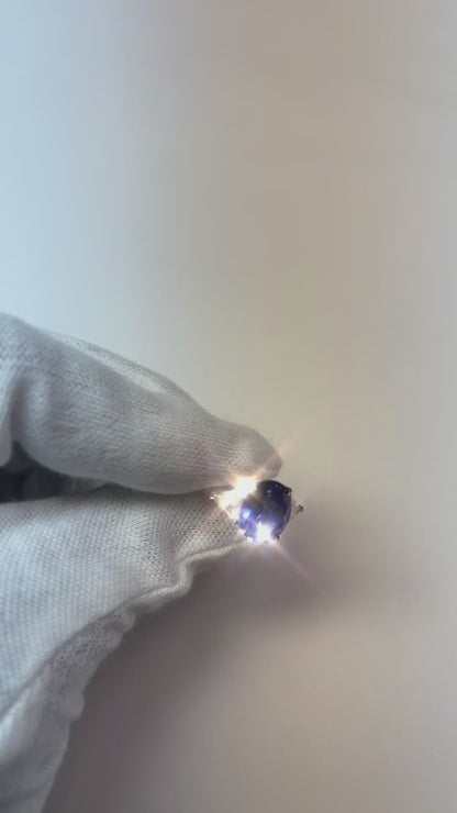 Oval Sri Lanka Color Sapphire Trillion IGI CERTIFIED Diamonds 3 Stone Ring 6.01 Carats